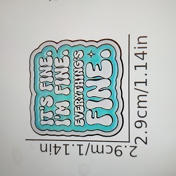 It's fine, I'm Fine, Everything is Fine Pin New in packaging - Picture 3 of 3